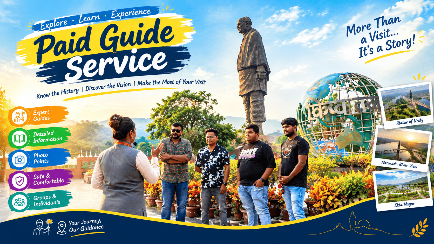 Statue Of Unity Paid Guide Service