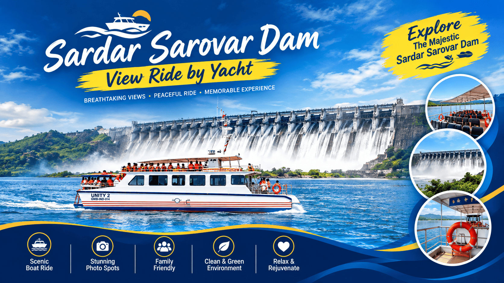 Statue Of Unity Sardar Sarovar Dam Yacht